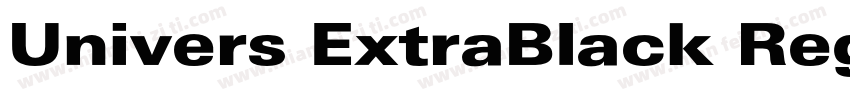 Univers ExtraBlack Regular字体转换